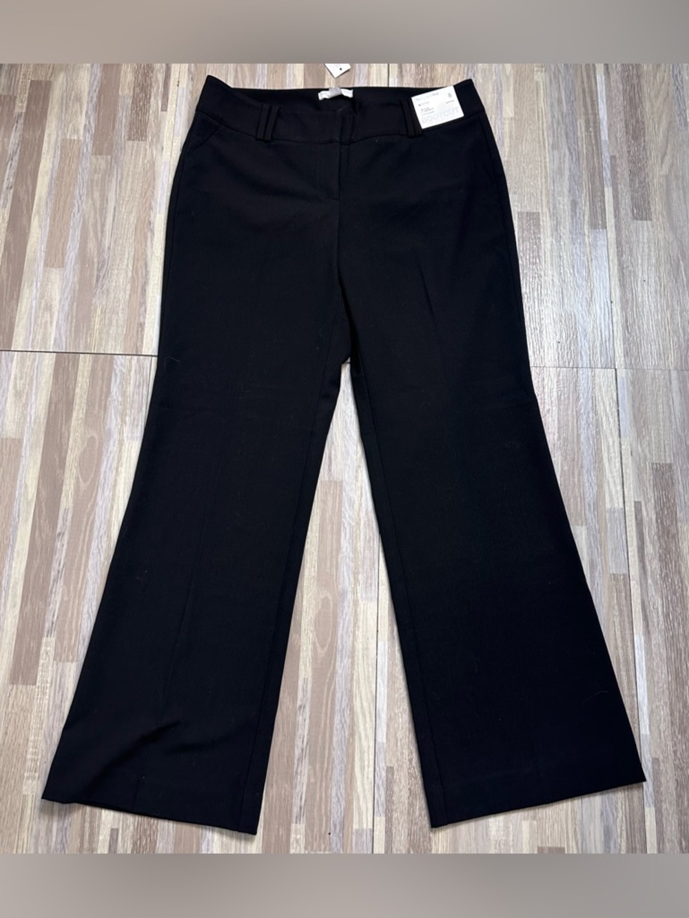 NY&Co City Stretch Black Curvy Boot Cut Women's Dress Pants Size 8 Petite